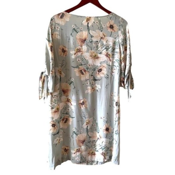 H&M Tie-sleeved Floral Print Casual Dress NWT Size 6 - Picture 6 of 9